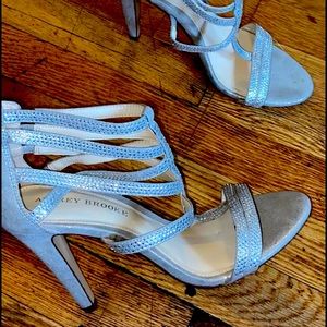 Glitter strappy heels by Audrey Brooke